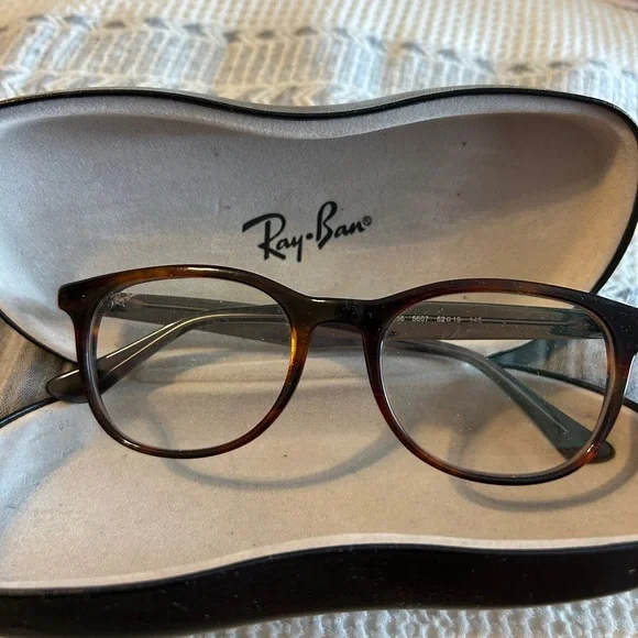 Ray-Ban Brown Rectangular Glasses - Picture 1 of 4